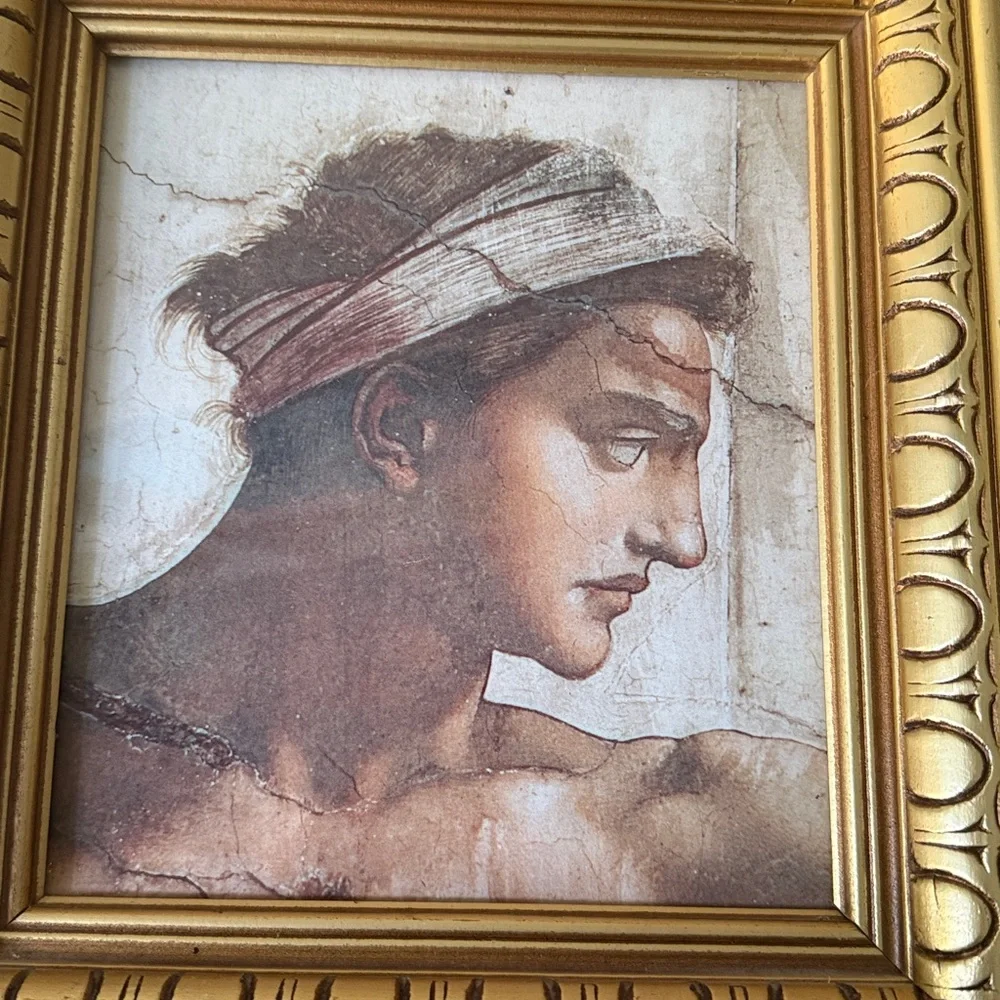 Gold Framed Sistine Chapel Repro Prints Set of 2